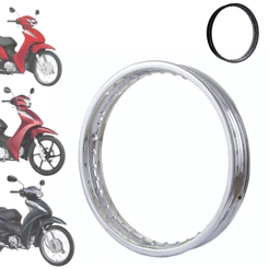 Aro De Roda Dianteiro Aço Honda Biz 100 110i 125 Mega Solda