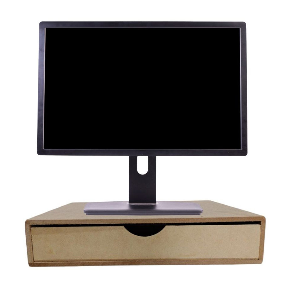 Gaveteiro de Madeira Organizador Suporte Monitor