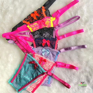 kit de 5 Calcinhas Color Neon Regulagem Lateral Envio Rápido
