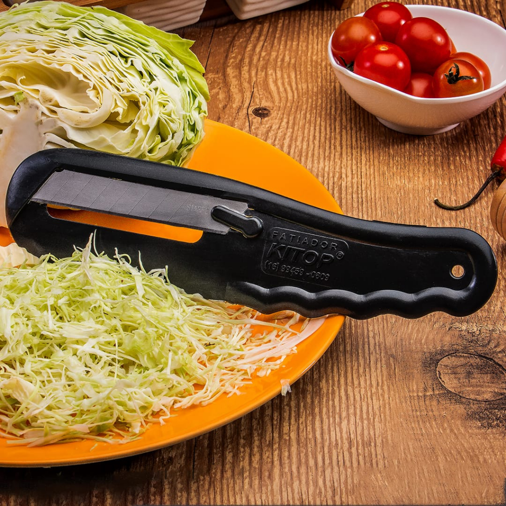 Fatiador De Legumes Kitop Verduras Cortador Corta Tudo Couve Fina Utensílio de Cozinha Pratico