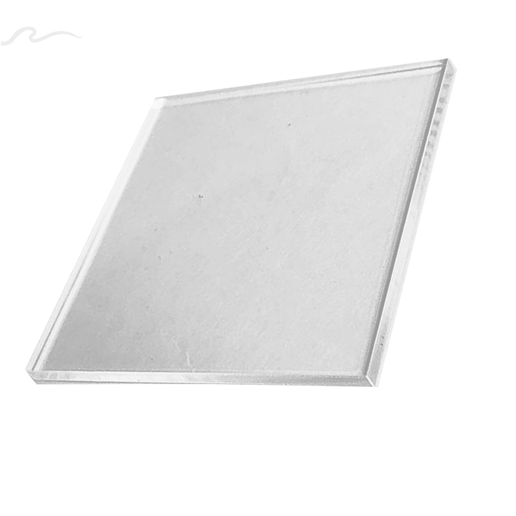 Placa Chapa Acrílica Cristal Transparente 34cm x 24cm 2mm de Espessura