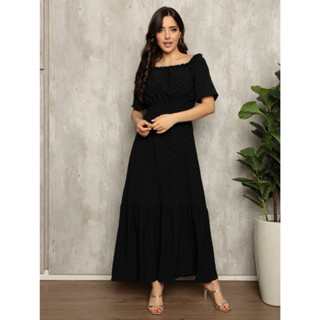 Vestido feminino \vestido longo com manguinha\Vestido pipoquinha\REF -W35
