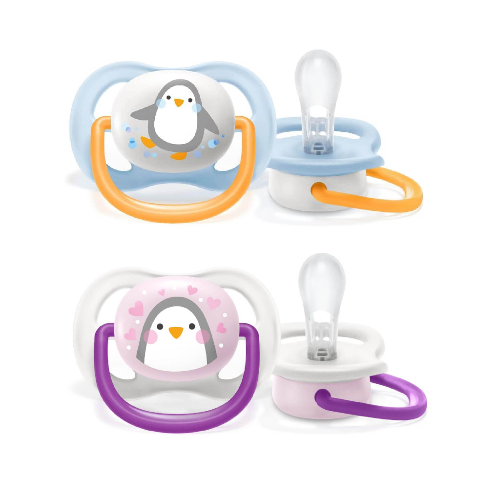 Chupeta Ultra Air Bebe Pinguim 0-6 m - Avent Menino ou Menina em Oferta na Shopee