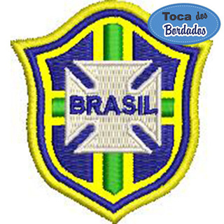 Patch Bordado Brasão do Brasil futebol 6x5,5cm Cód.5384 em Oferta na Shopee