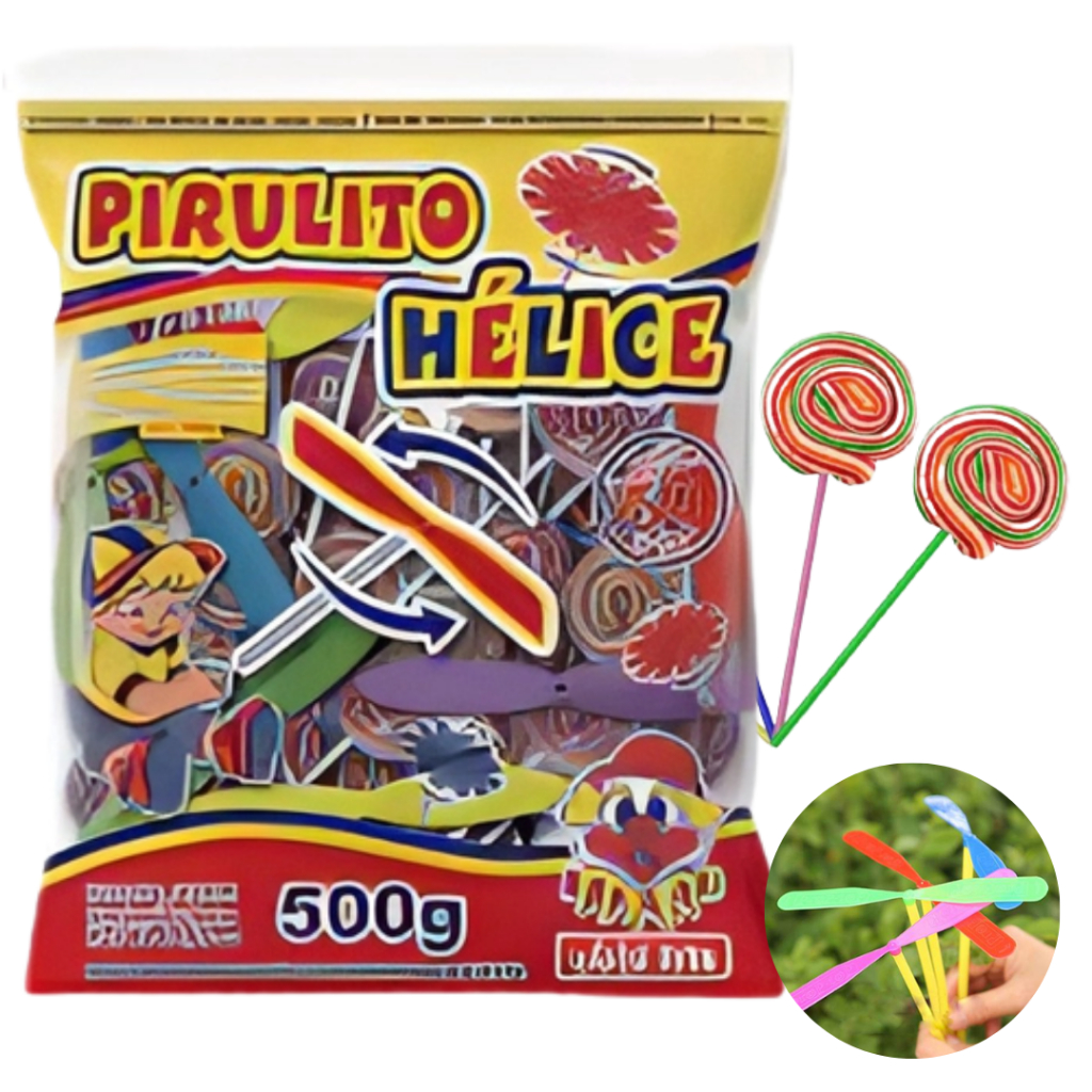 Pirulito Chaves Psicodélico Com Hélices Brinquedo 500g - Santa Rita