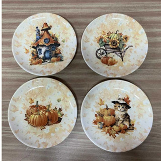 Prato de Sobremesa Coup Em Ceramica Halloween, Dia das Bruxas 19,5 cm