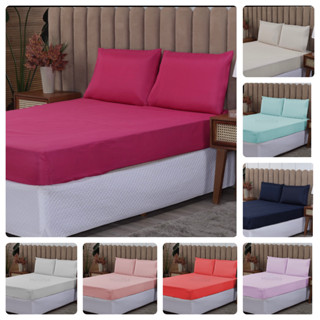 Jogo de Lençol Cama Casal Padrão + Fronhas 13 Cores Disponíveis
