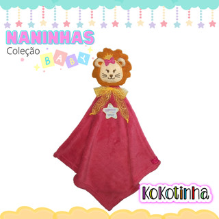 Naninha leoa princesa - matinha para meninas - naninha leoa princesa de coroa e laço