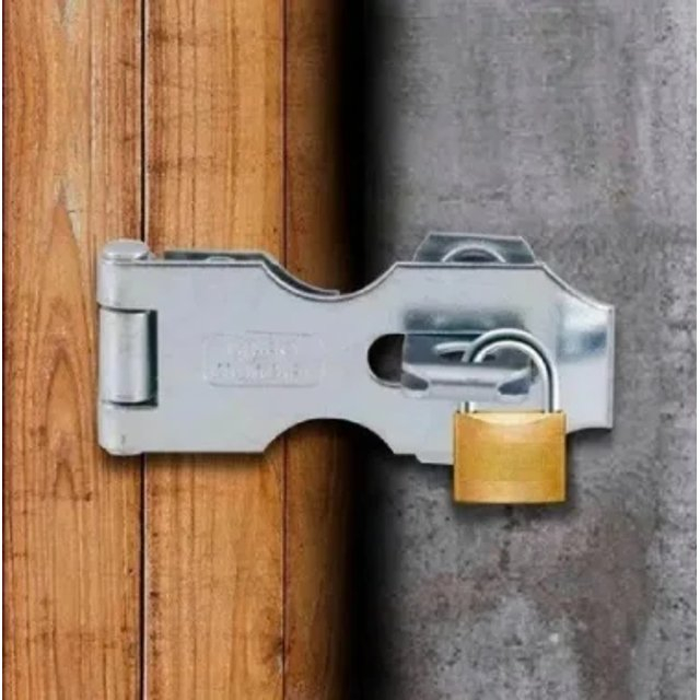 Porta Cadeado Fecho 3 Polegada - 1 unidade + 6 parafusos