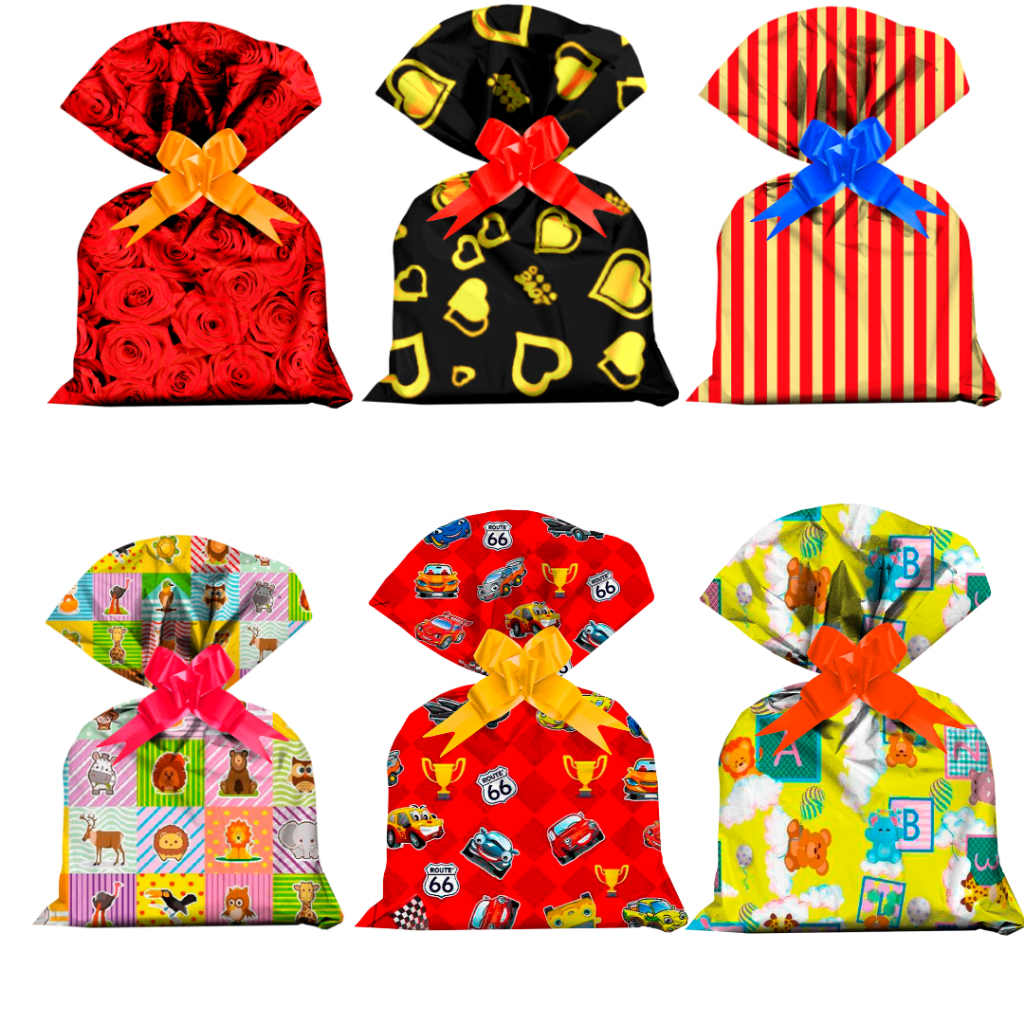 Sacos Para Presente 30X45 Metalizado 50 unidades em Oferta na Shopee