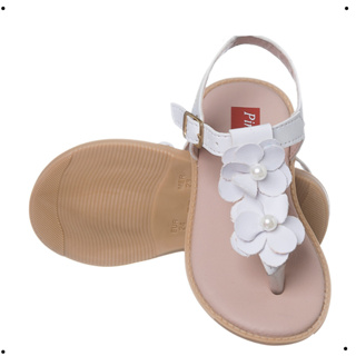 Sandália Infantil Feminina Menina Rasteira De Dedo Com Flor em Oferta na Shopee