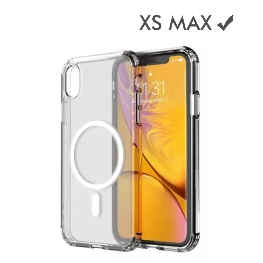 Capa Magnética Para Carregador de Indução (Sem Fio) iPhone XS MAX - Cristal