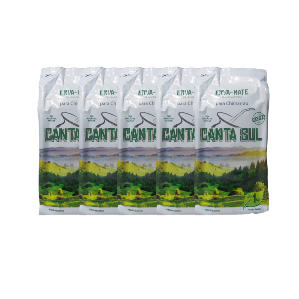KIT5 Erva Mate para Chimarrão Canta Sul KIT 5 Unidades de 1Kg