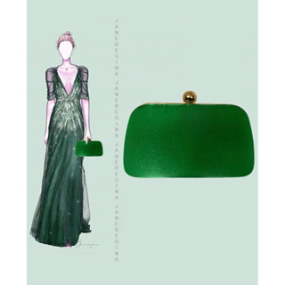 Bolsa de Festa Clutch Tecido Acetinado Com Alca Corrente