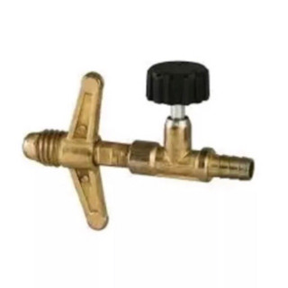 Registro regulador alta pressâo gas c/ borboleta P13 saida para mangueira 5/16
