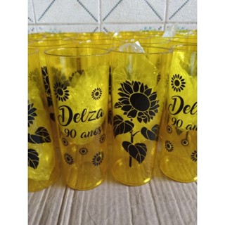 KIT 30 Copos personalizados Girassol