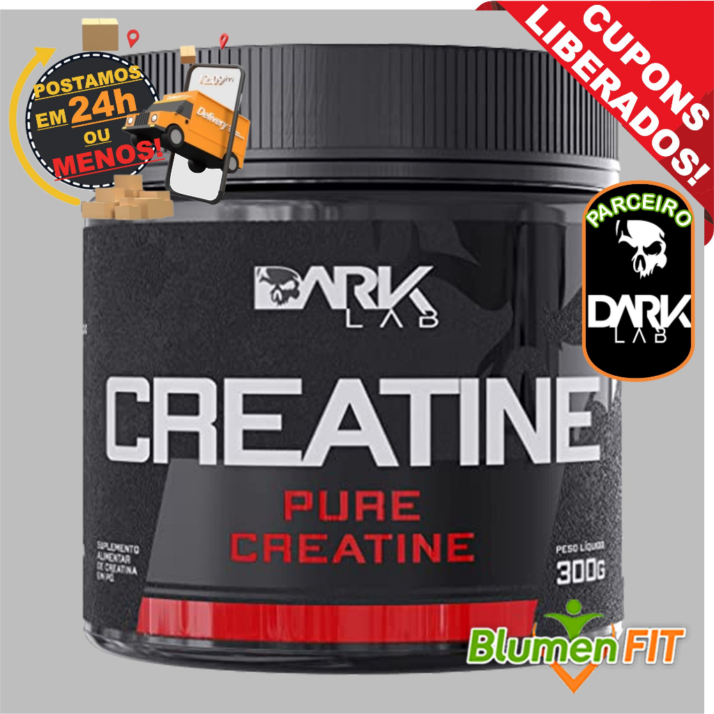 Creatina Monohidratada 300g 100% Pura Dark Lab