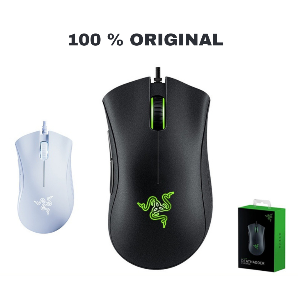 Mouse Gamer Razer Deathadder Essential Jogo Branco Original 6400 dpi