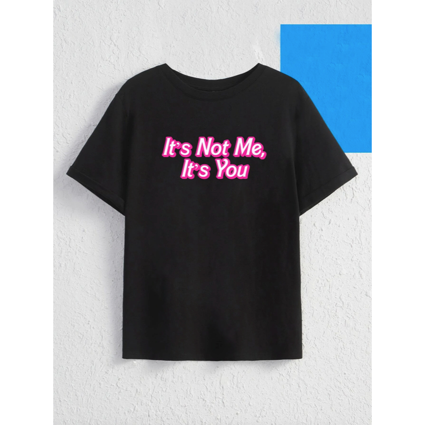 Camiseta Oversized Its Not Me Its You Estampa Grafica Frente Frase Não Sou Eu, É Você Humor 