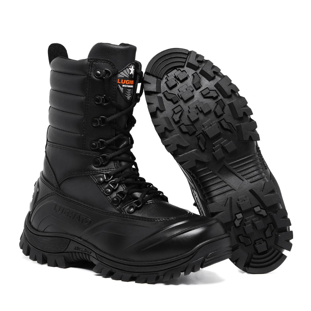 COTURNO MILITAR LUGHATO OFICIAL COM ZÍPER SEMI IMPERMEÁVEL SEGURANÇA