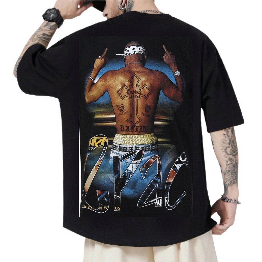 Camiseta T-Shirt 2Pac Two Pac Shakur Hip Hop Rap Gangster Thug Life Unissex 2025.