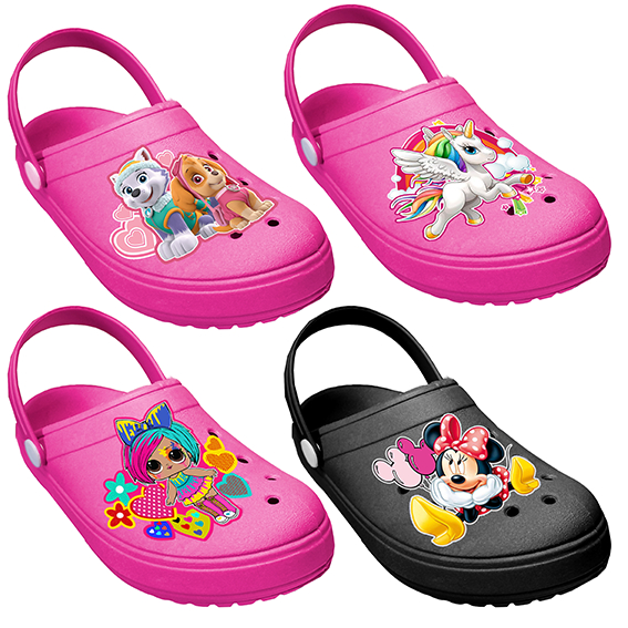 Babuche PX Infantil Menina Sandália Papete Chinelo Personagens Confortável e Leve Unicórnio Panda