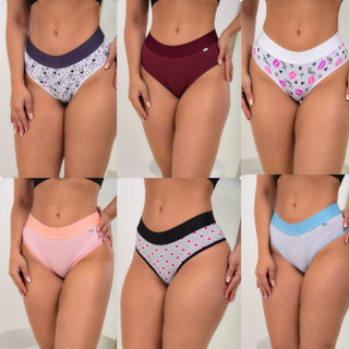 KIT 10 CALCINHA DE ALGODÃO FEMININA ERA TOKIO LISA/ESTAMPADA