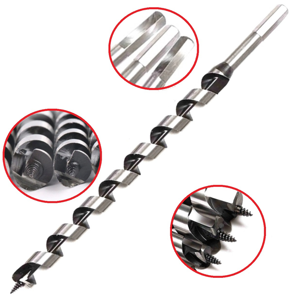 Broca 35cm = 350mm x 8mm para  mourao palaqnue estaca tipo espiral ou serpentina usp em madeira