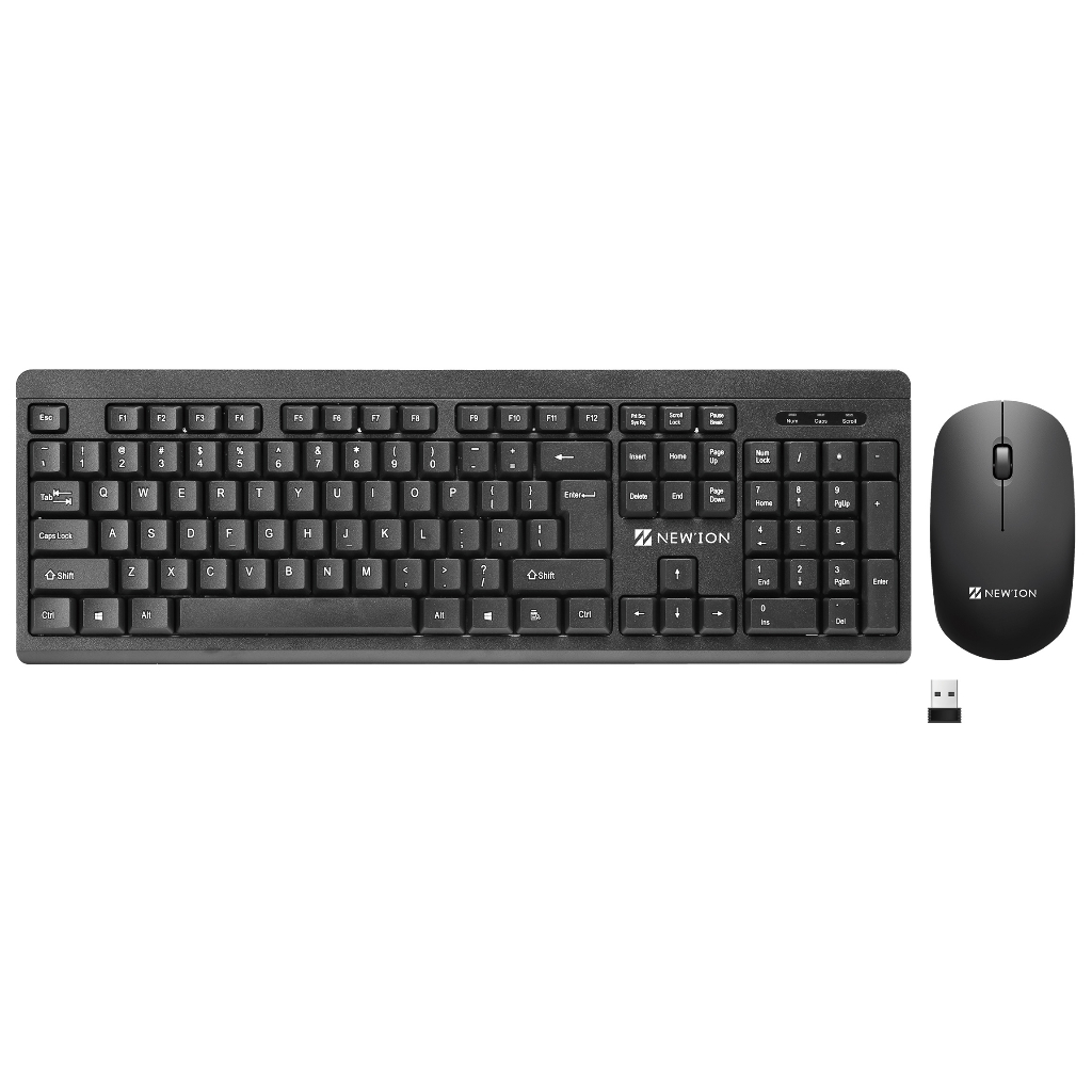 Teclado + Mouse Sem Fio Abnt2 Pc Usb 2.0 NEWION