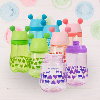 Garrafinha Garrafa De Agua Infantil Com Canudo Sem Canudo Plástico Retratil 350ml/400ml