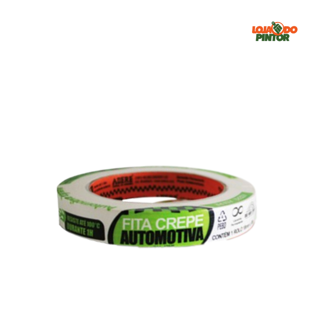Fita Crepe Automotiva 18x50 Branca Adere em Oferta na Shopee