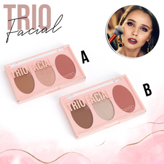 Paleta Trio Facial Febella: O Trio Perfeito Contorno, Iluminador e Blush! em Oferta na Shopee