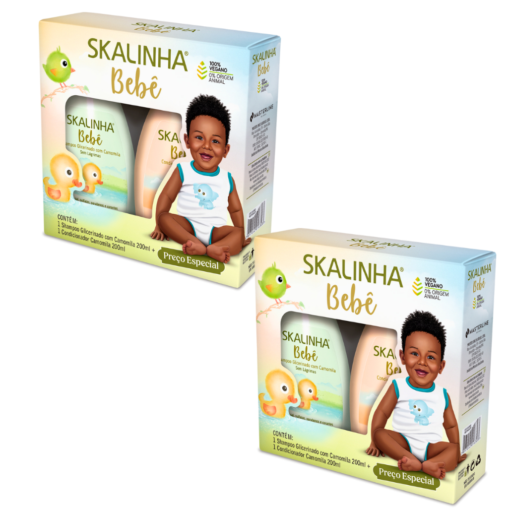Kit 2 Skalinha Bebê Shampoo + Condicionador Camomila Skala
