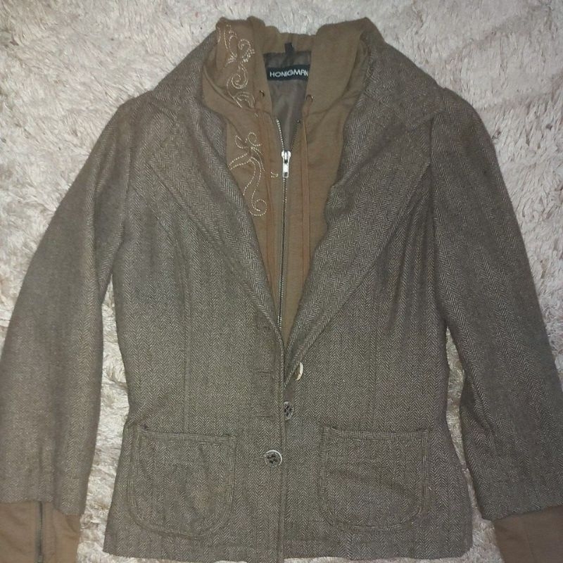 Casaco Importado estilo Blazer Feminino Inverno Honigma de Israel Original - Seminovo