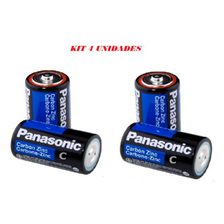 Pilha Panasonic Original Média C LR14 Comum 4 Unidades Rádio Brinquedo Cadeirinha