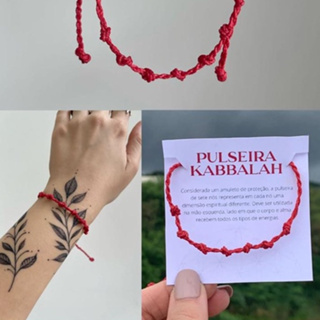 Pulseira Kabbalah 7 Nós Vermelha em Oferta na Shopee