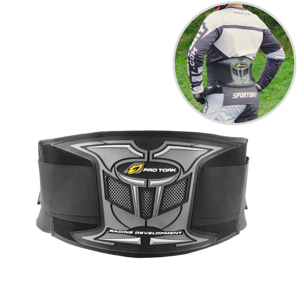 Cinta Abdominal De Proteção Para Motocross Pro Tork Armor Off Road Com Elástico E Velcro