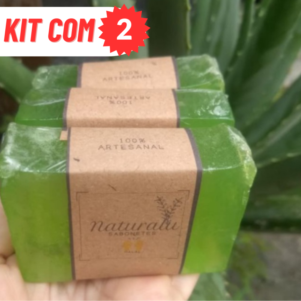 Sabonete Babosa -Kit(2) - (Aloe Vera) - Rosto (Acne, Manchas)
