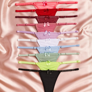 kit de 3 Calcinhas tanga Venice Lisa fio Duplo com regulagem