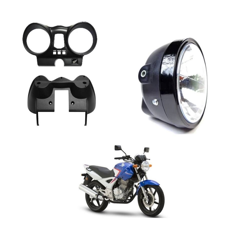 Farol Completo + Carcaça Painel Moto Cbx 250 Twister Até 08