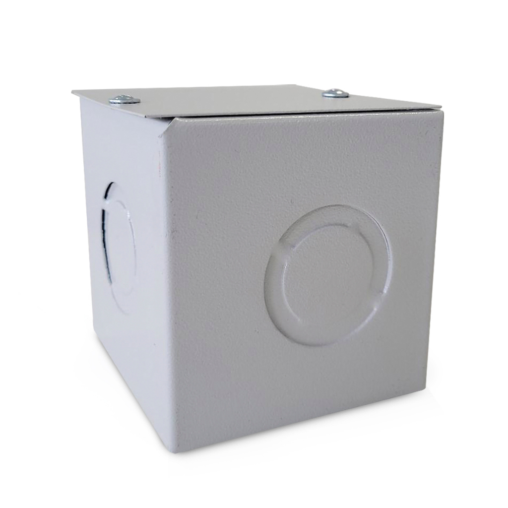 Caixa de Passagem Chapa de Aco Sobrepor Com Tampa 10x10x08cm em Oferta na Shopee