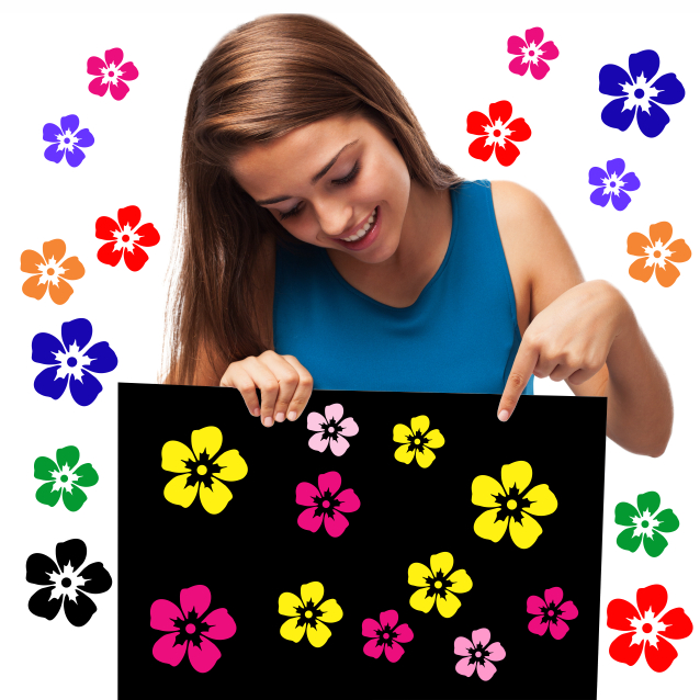 Adesivo Flor - Lançamento 2025 Moto Carro Decoração Kit com 12 Adesivos - 12 lindas cores