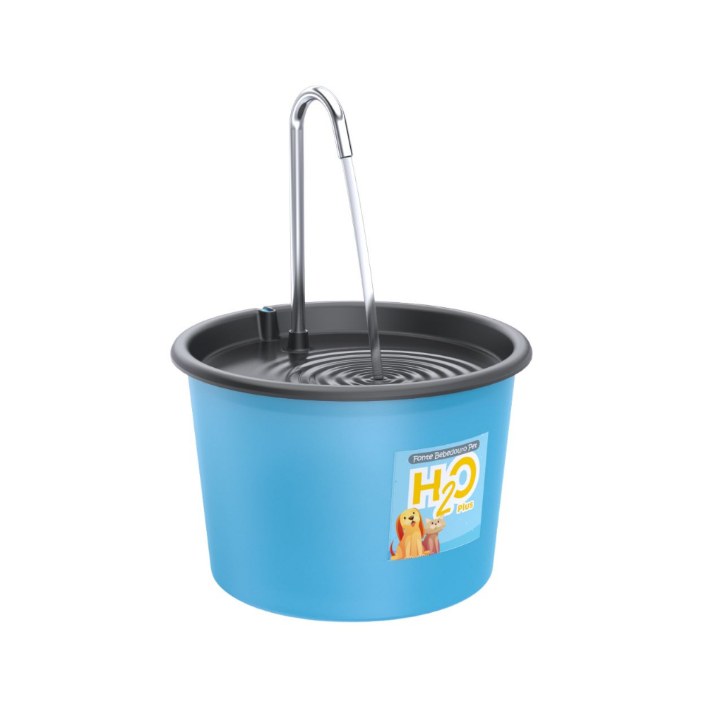 Fonte Bebedouro H2O Plus para Cães e Gatos de 1.5 Litros com Torneira Inox