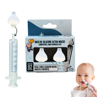 Bico Silicone Para Seringa Modelo Slip Lavagem Nasal c/2un em Oferta na Shopee