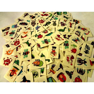 200 Minis tatuagens temporárias infantis 3 x 4 cm