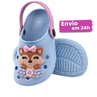 Sandália Infantil Menina Babuche Leve e Antiderrapante Delicado Enfeite Especial