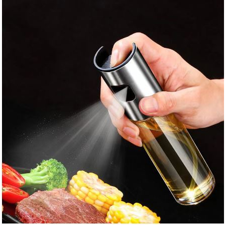 Spray Pulverizador Borrifador Azeite Vinagre em Vidro Inox Cor Dourado e Prata em Oferta na Shopee
