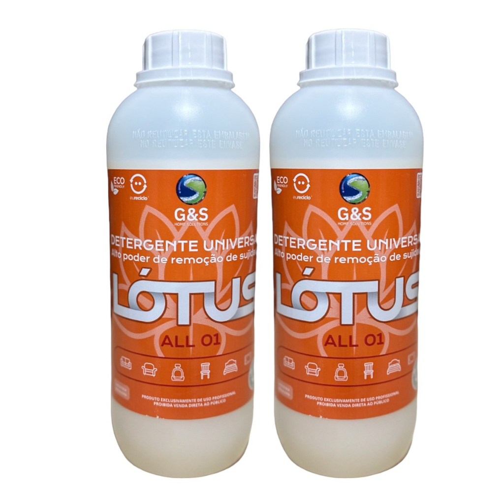 Kit C/2 Detergente Universal All 01 Lótus Para Estofados 1l