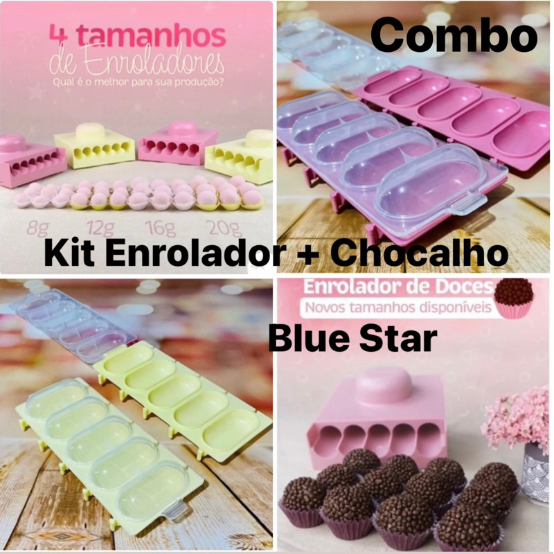 KIT 1 BOLEADOR BLUESTAR – ENROLADOR + 1 CHOCALHO PARA DOCES 8/12/16/20G em Oferta na Shopee