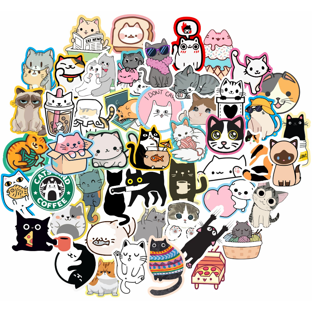 Kit Imãs De Geladeira De Emojis 50 Unidades - Gatinhos